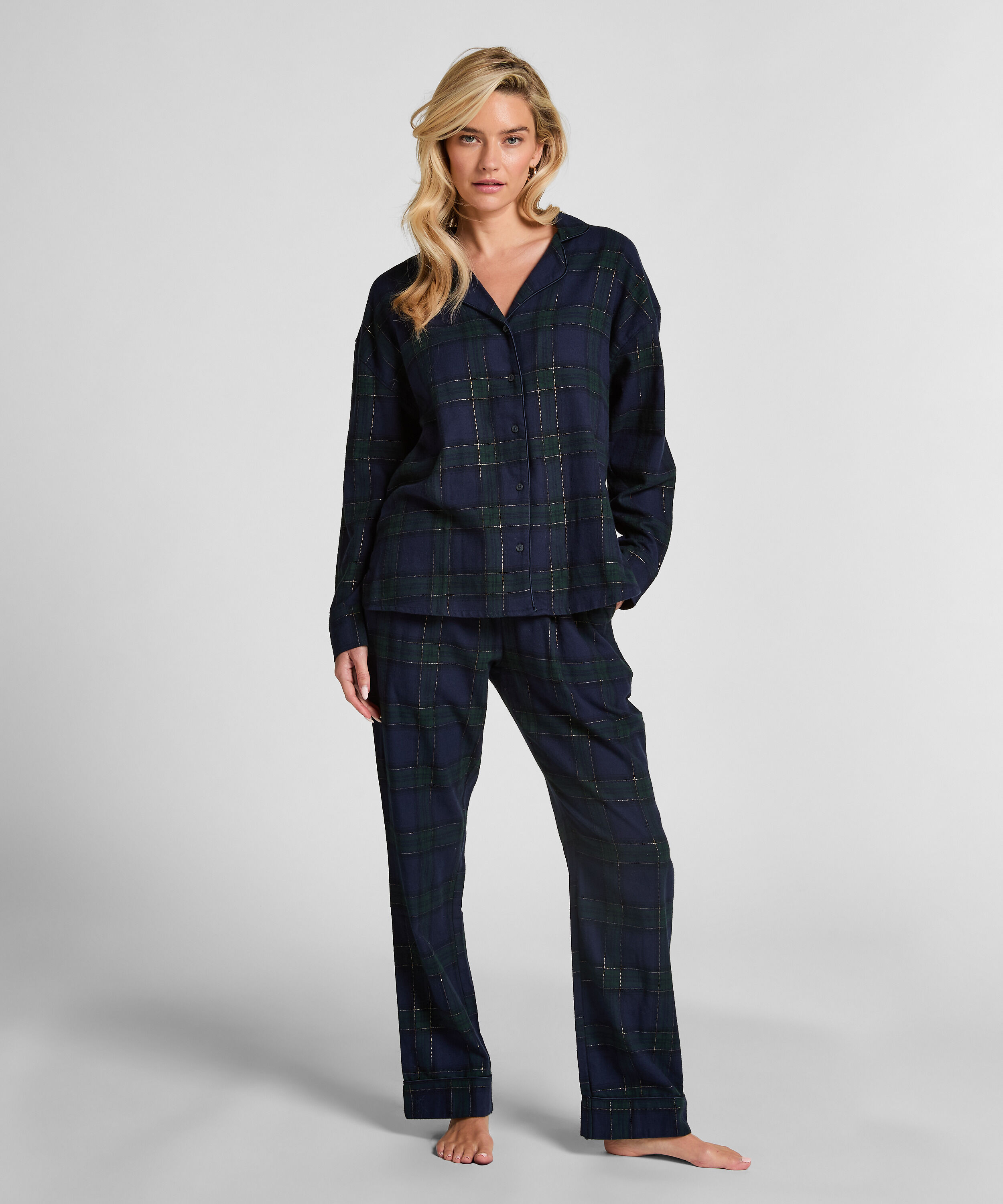 Flannel Pyjama Pants, Blue