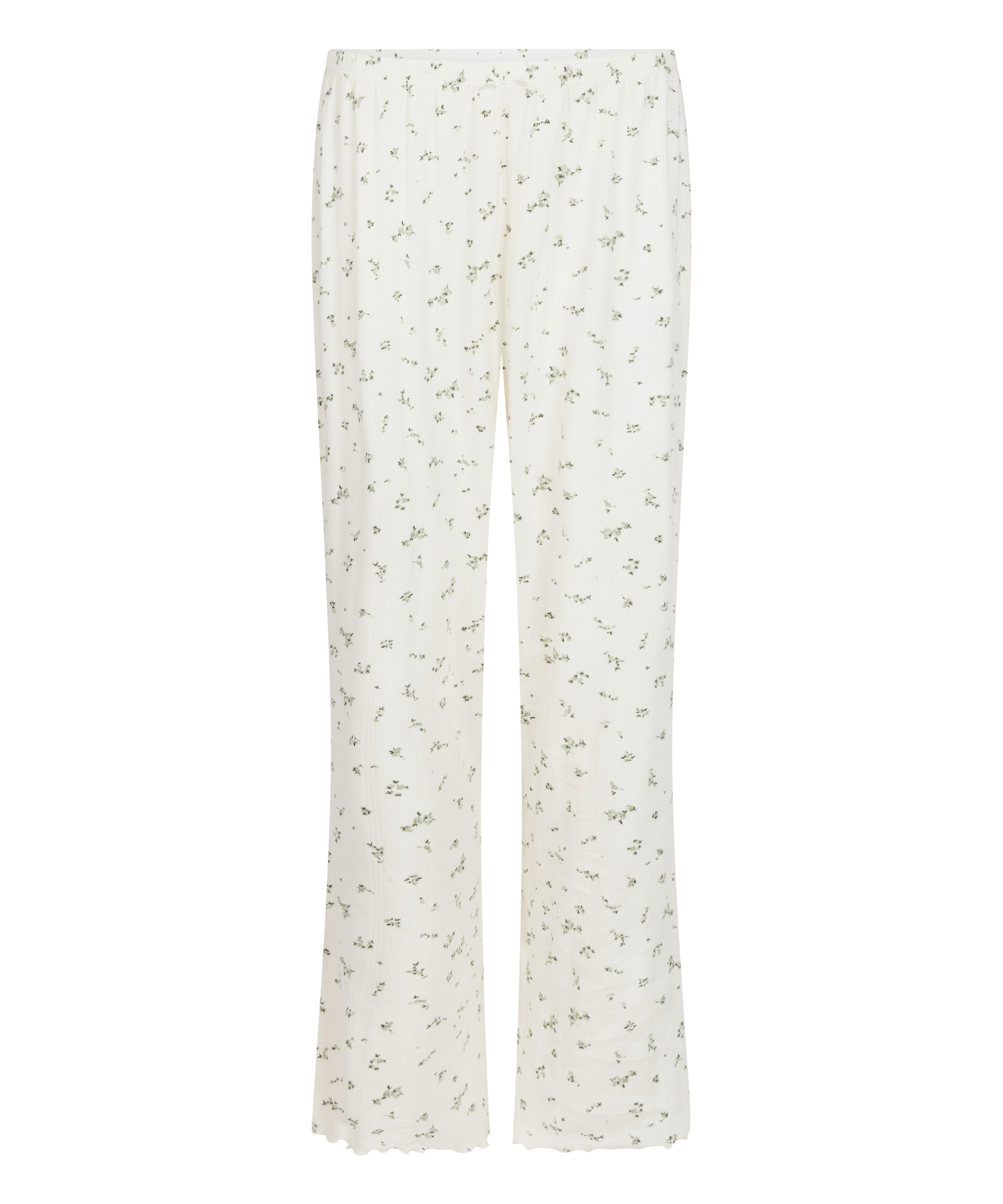 Pyjama Pant Loose Pointelle, White, main