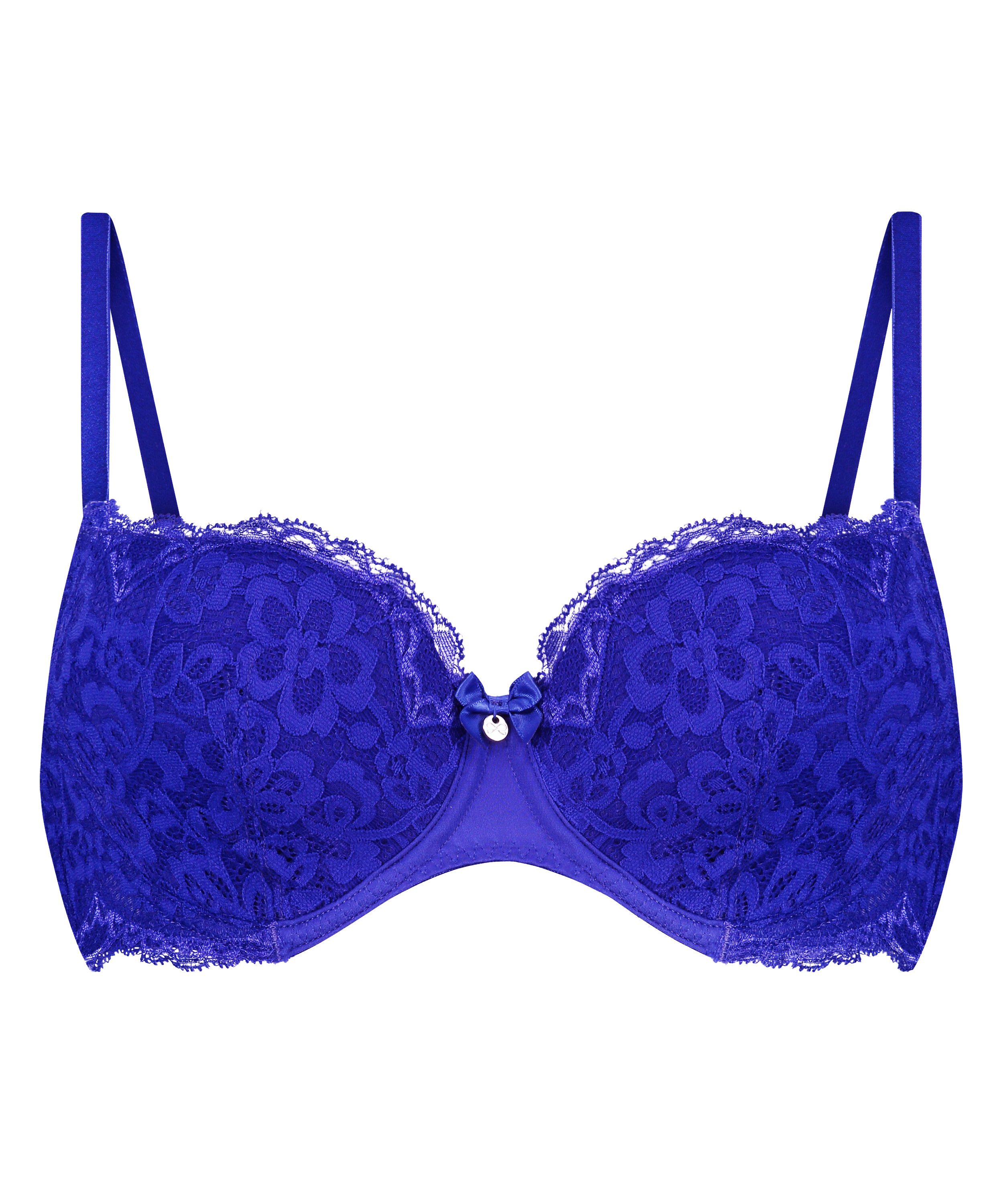 Marine Padded Underwired Bra, Blue, main