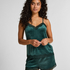 Velours Lace Cami Top, Green