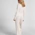 Ribbed Pyjama Top, White