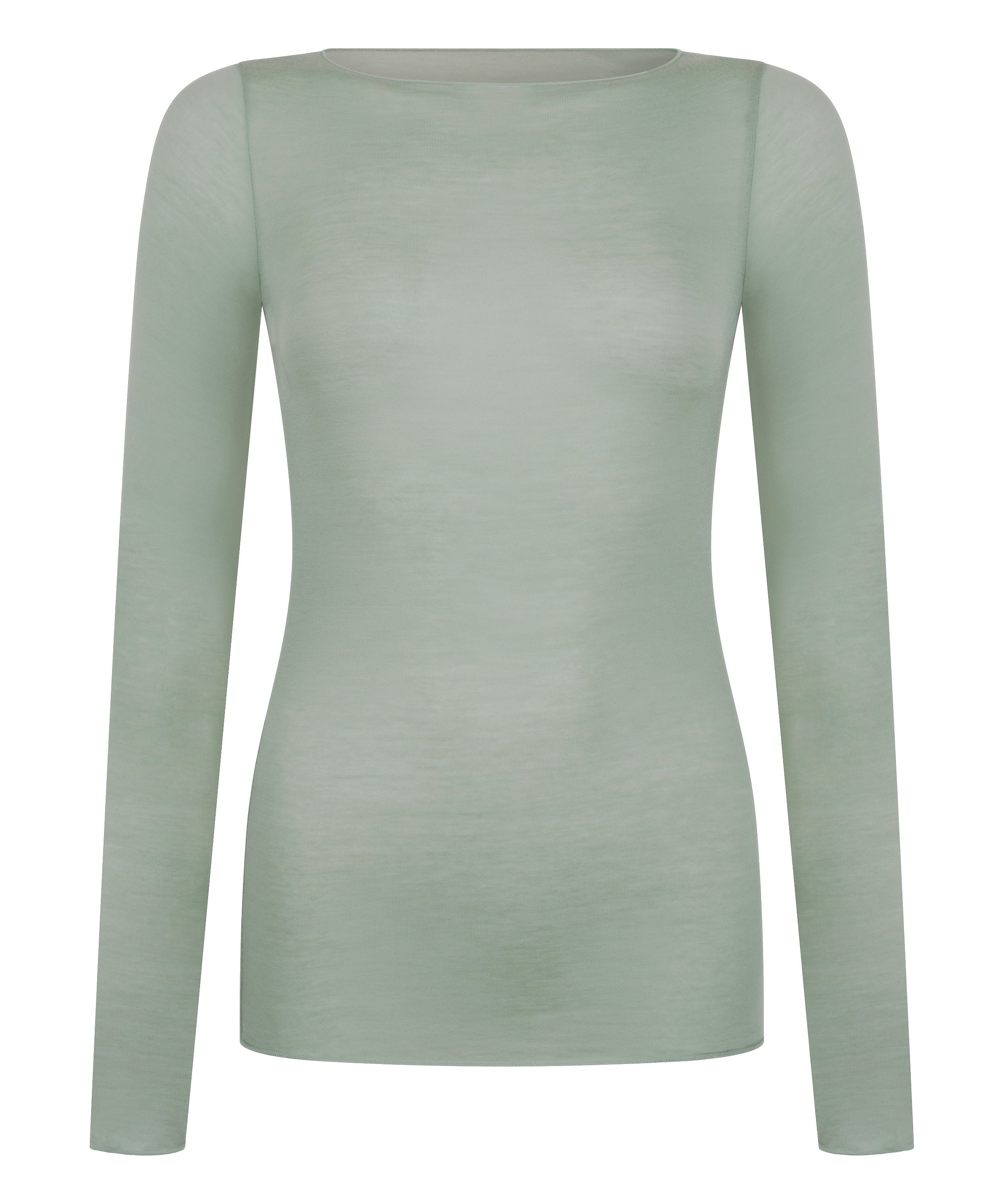super soft Boatneck shirt with Cashmere, Green, main