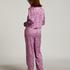 Satin Long-Sleeved Jacket, Purple