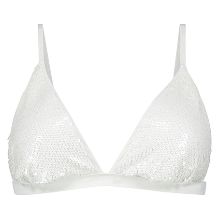 Pride triangle bikini top, White