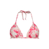 Tie Dye Triangle Bikini Top, Pink
