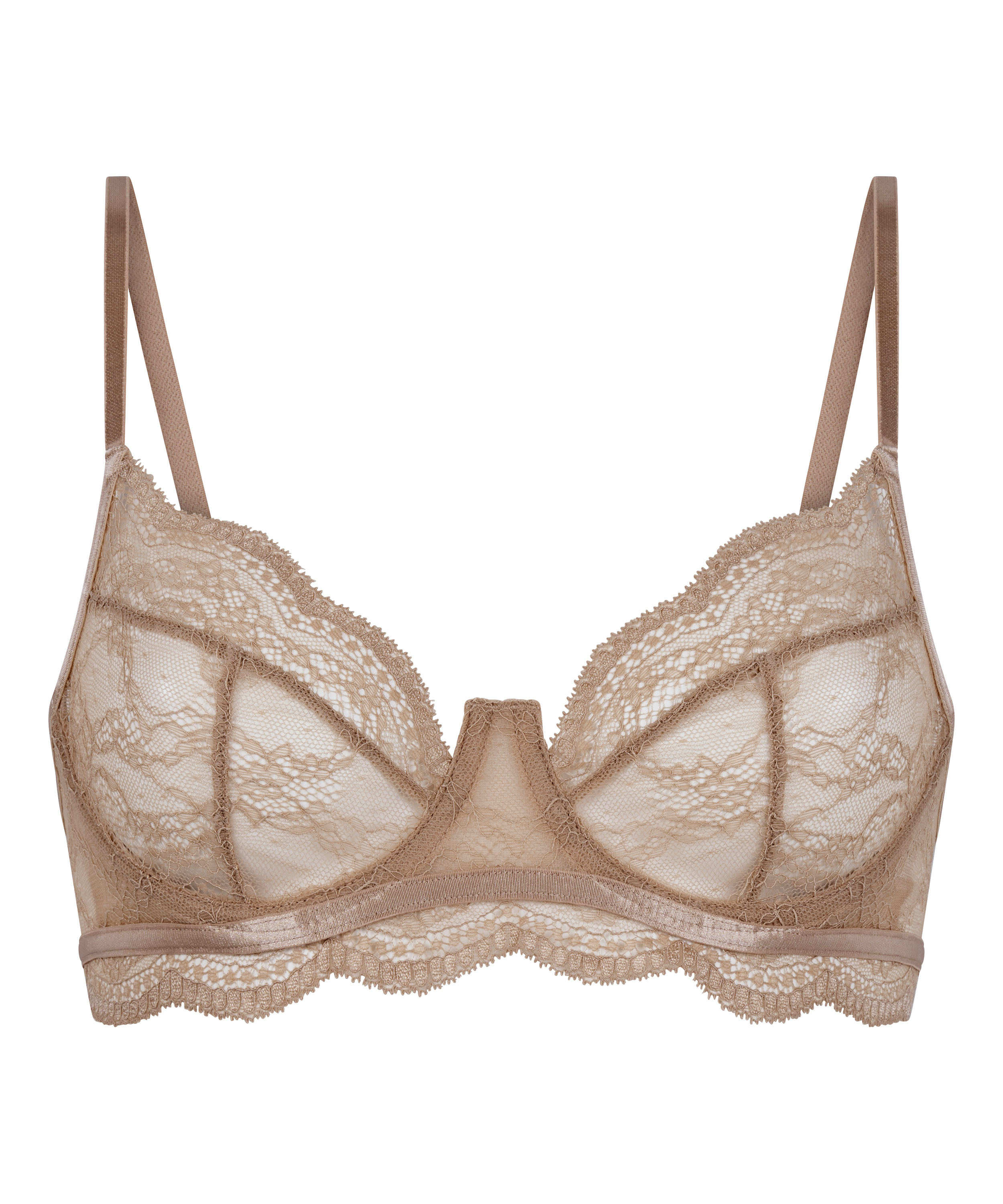 Isabelle Non-Padded Underwired Bra, Brown, main