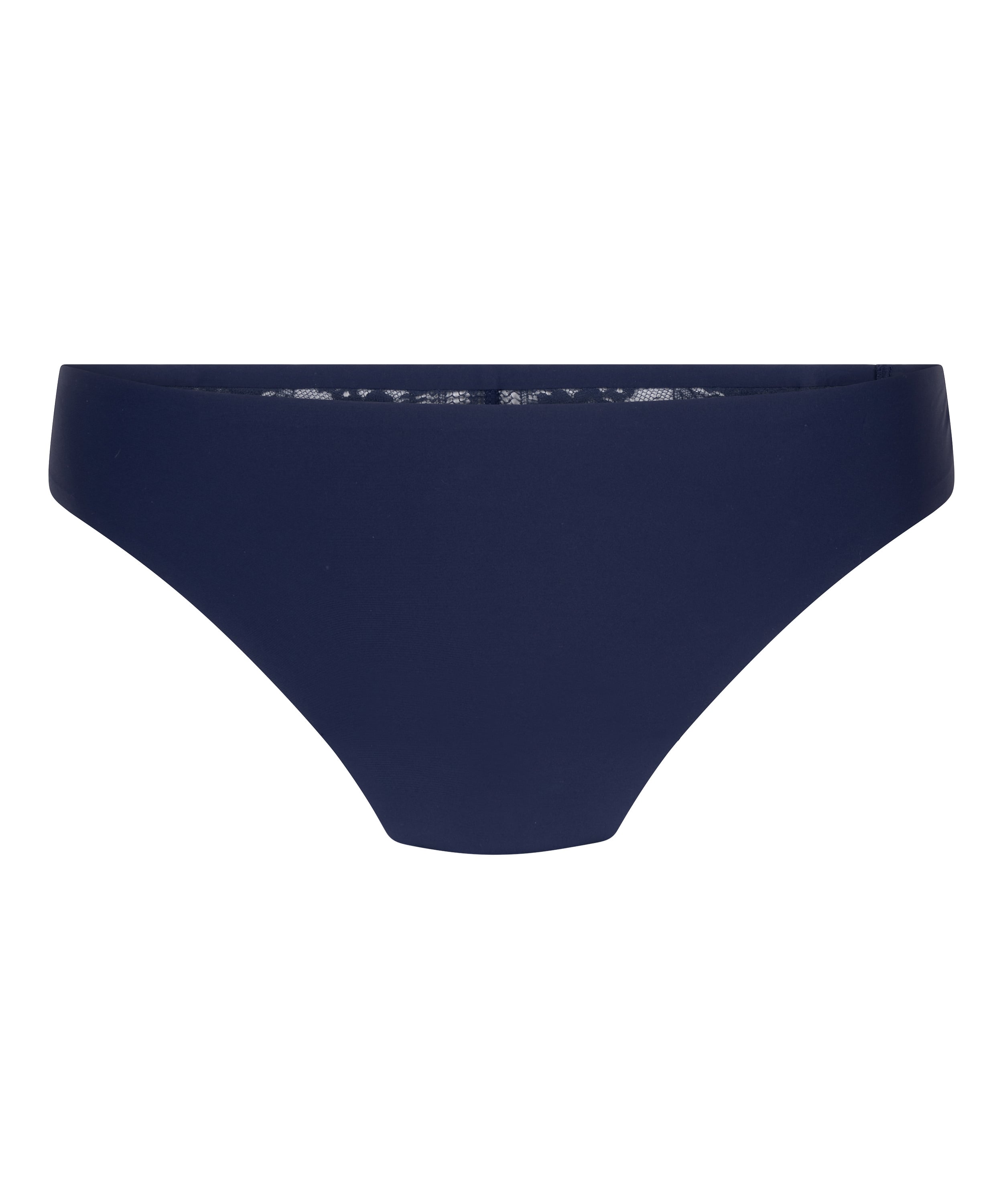 Lace Back Invisible Thong, Blue, main