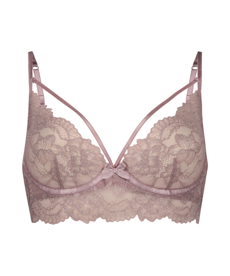Meghan Non-Padded Underwired Longline Bra, Purple