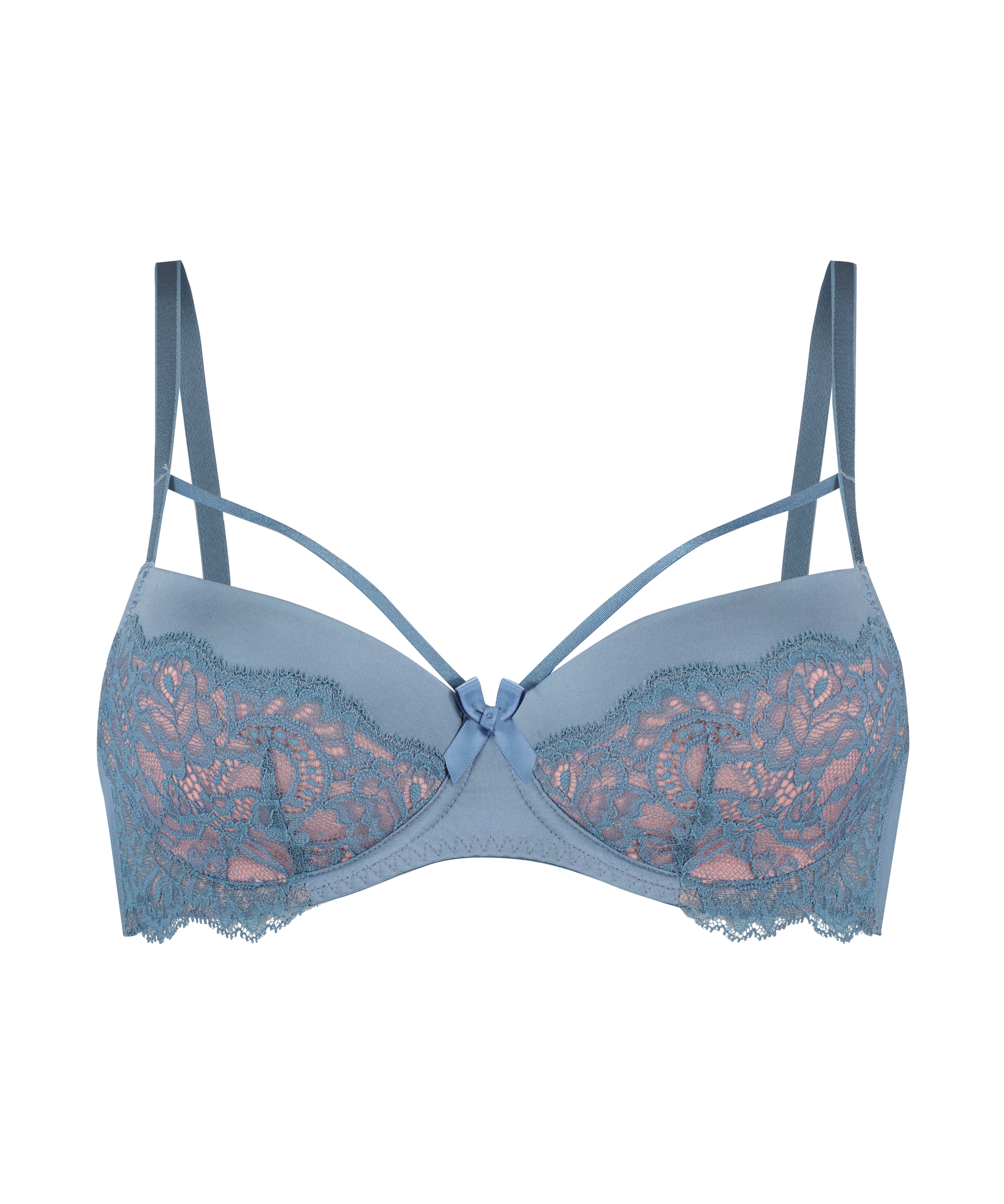 Mavis Padded Underwired Bra, Blue, main