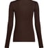 super soft Boatneck shirt with Cashmere, Brown