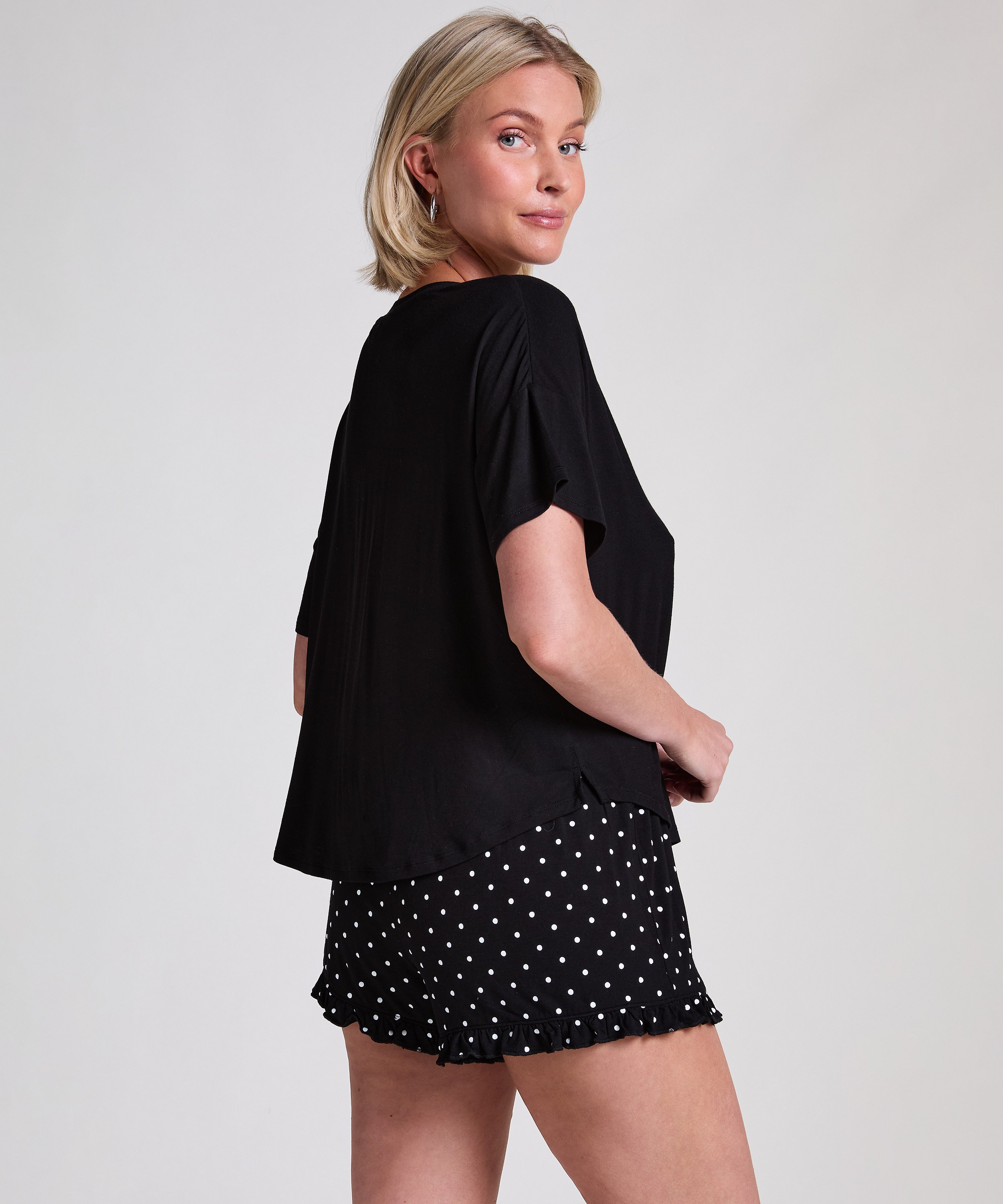 Short Pyjama Set, Black, main