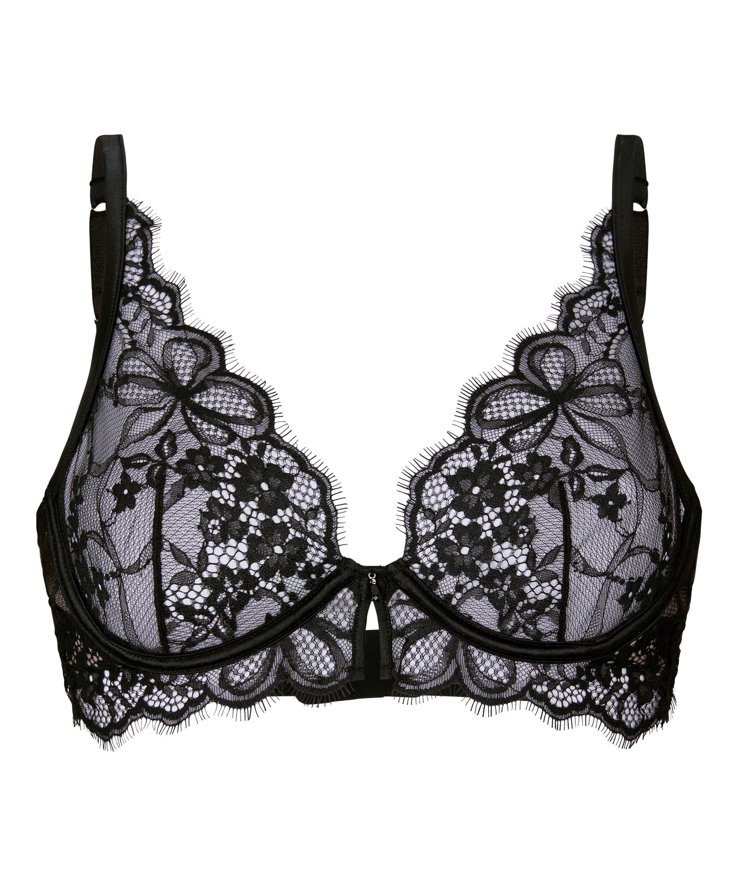Non-Padded Underwired Bra Prina, Black, main