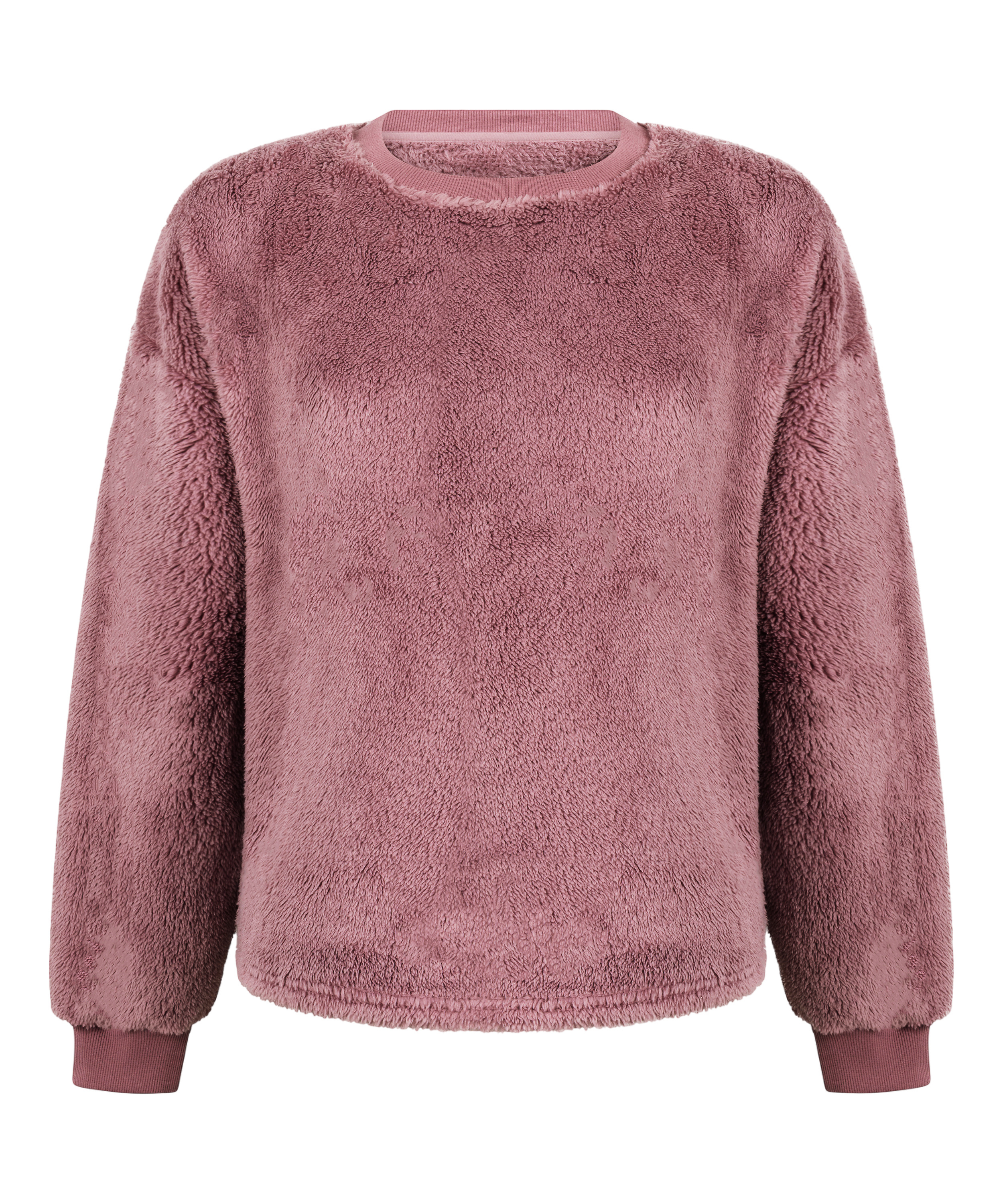 Longsleeved Top Fluffy Fleece, Pink, main