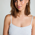 Pointelle Pyjama Top, Gray