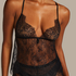 Delphine Lace Cami, Black