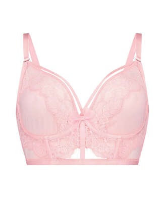 Louise Non-Padded Longline Underwired Bra Kim Petras, Pink