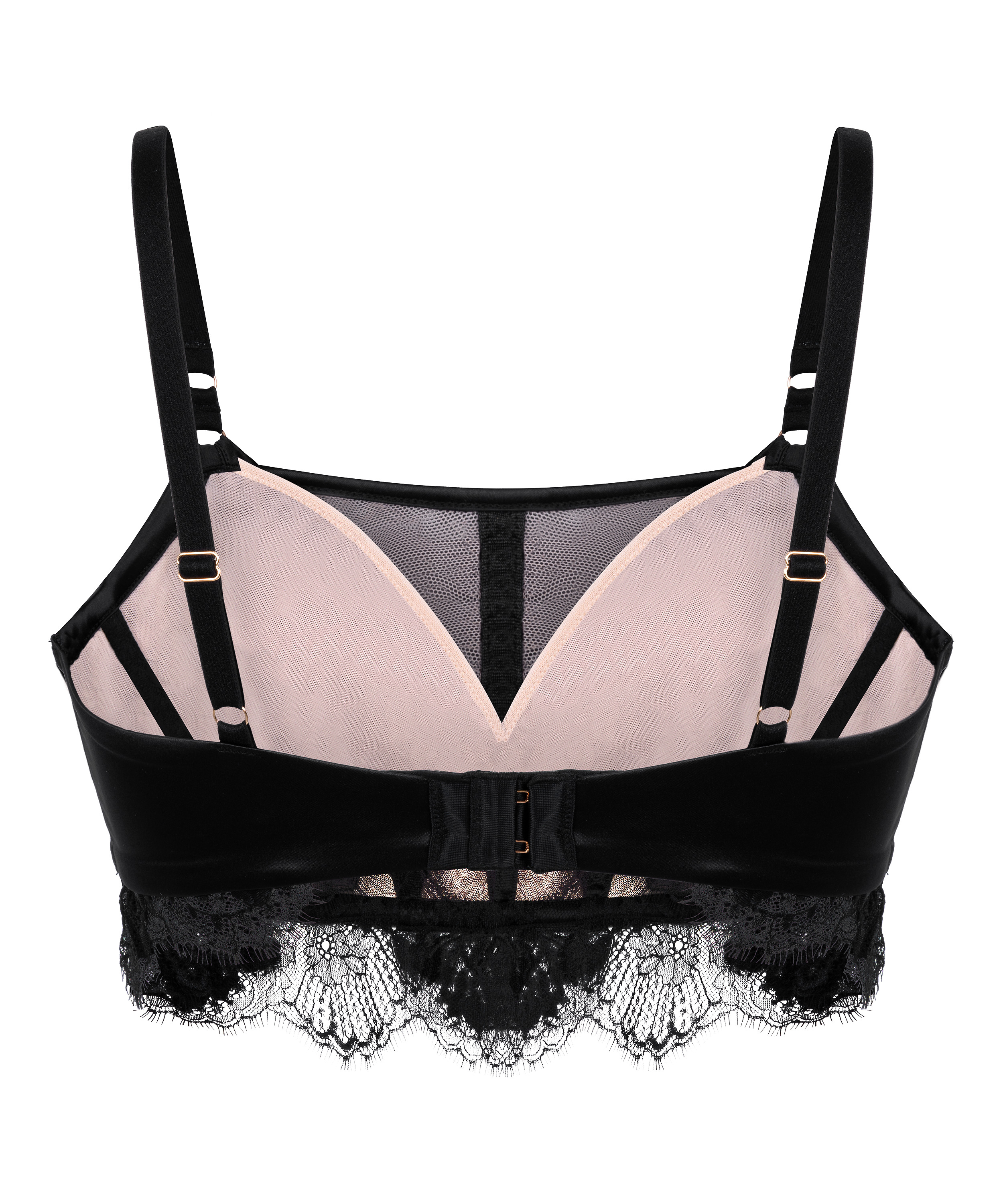 Cynthia Non-Padded Longline Underwired Bra, Black, main