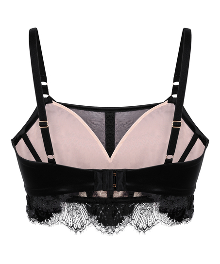 Cynthia Non-Padded Longline Underwired Bra, Black