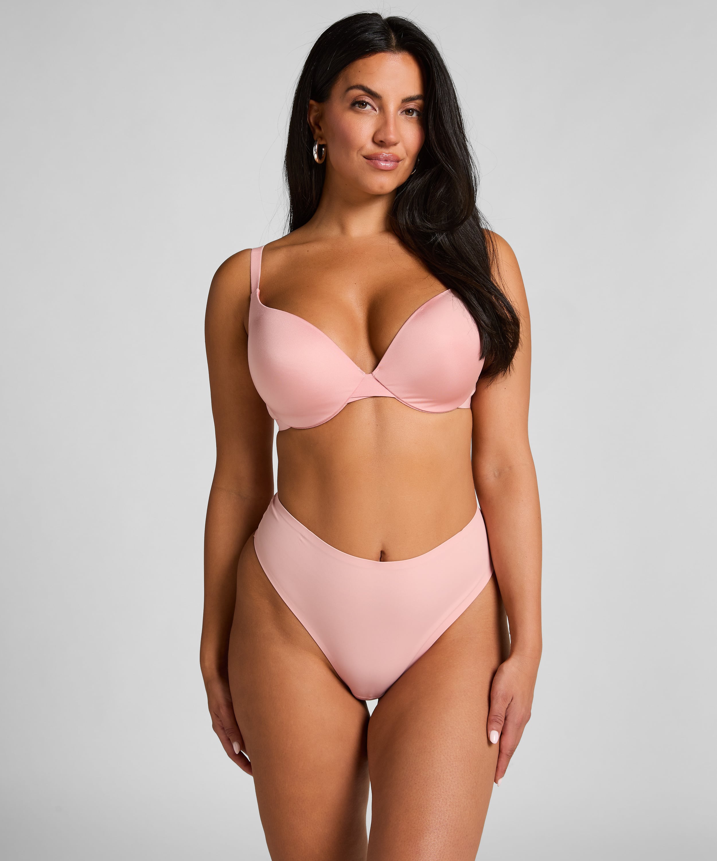 Smooth Padded Underwired Push-Up Bra, Pink, main