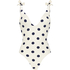 Scallop Dot swimsuit, White