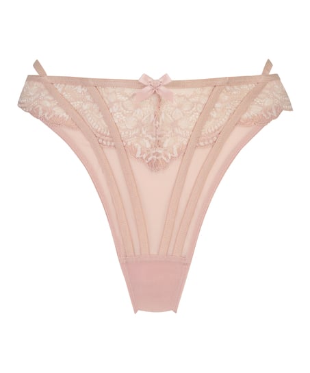 Kirsty High Leg Thong, Pink