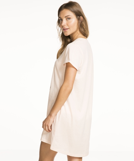 Nightshirt V-neck, Pink