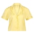 Satin Short-Sleeved Jacket, Yellow