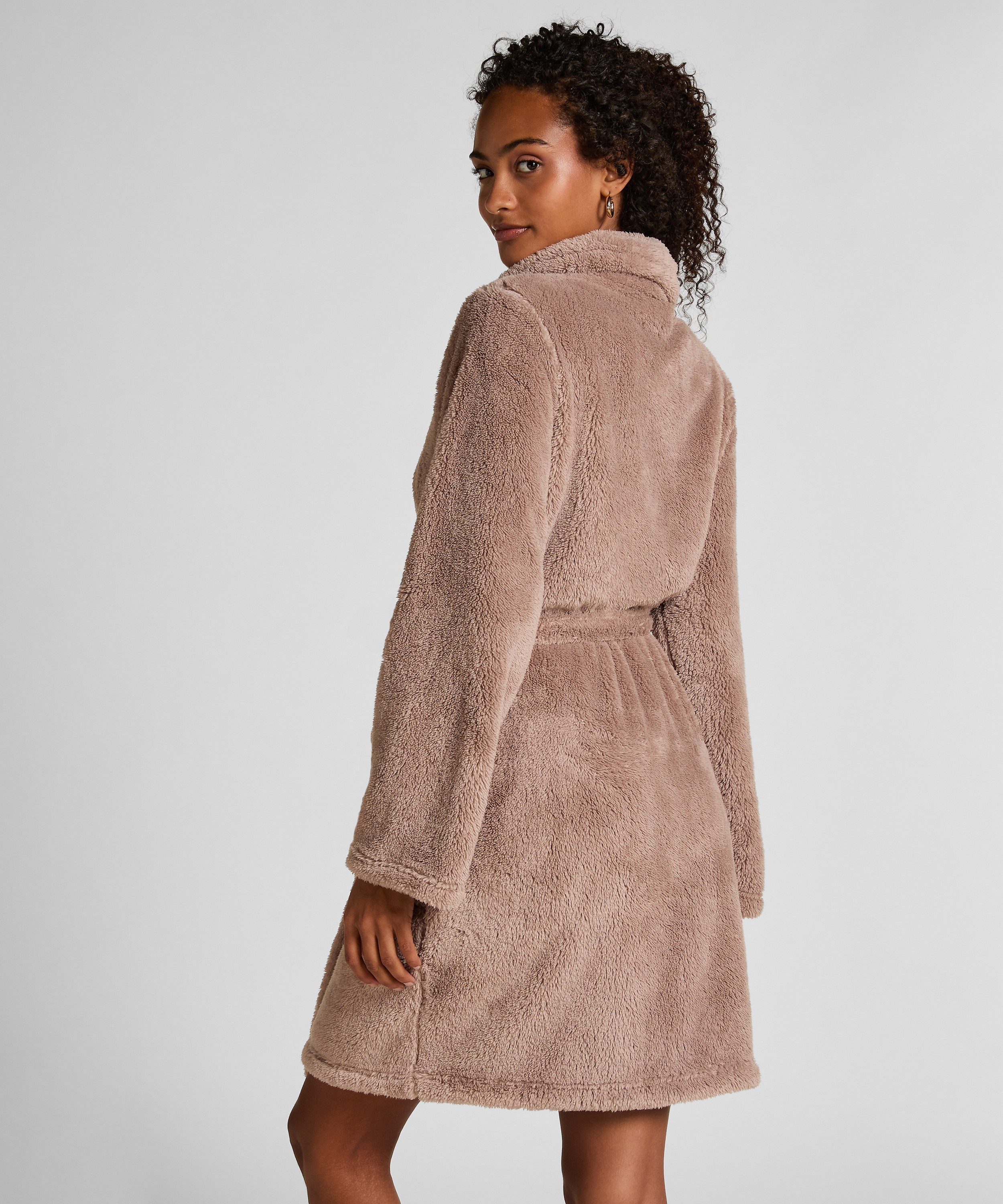 Robe Fluffy Fleece, Beige, main