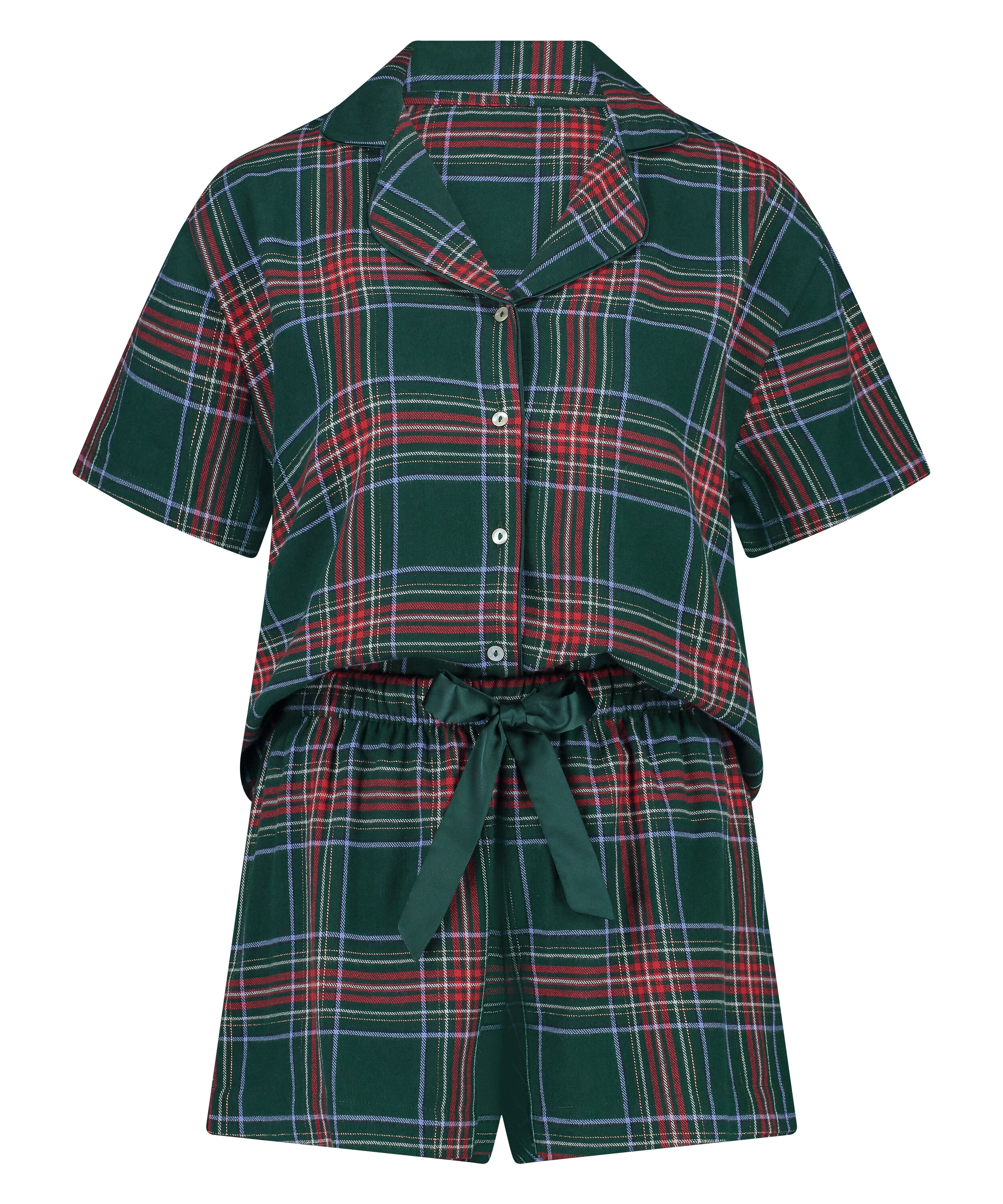 Twill pyjama set, Green