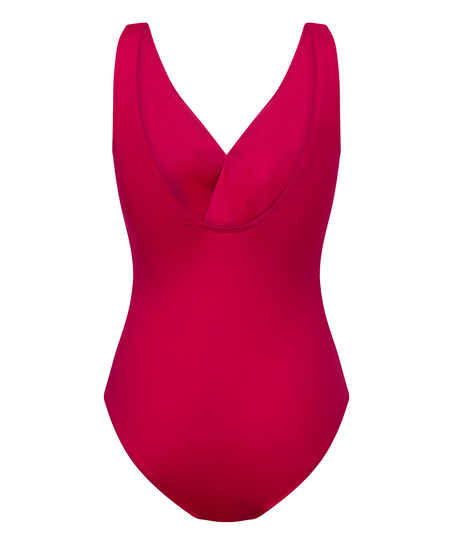 Shaping Shell Mesh Swimsuit, Pink