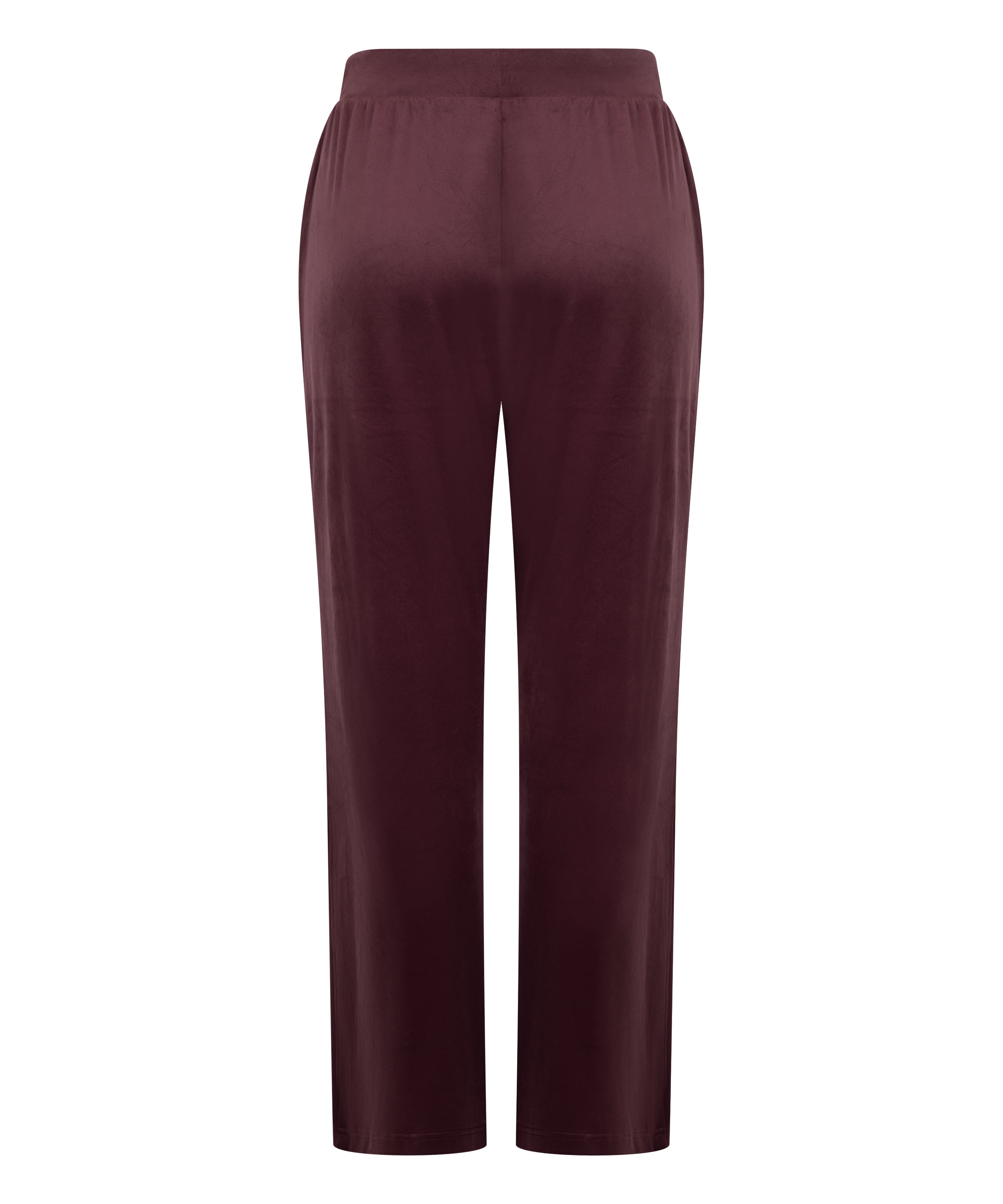 Velours Pyjama Pants, Red, main