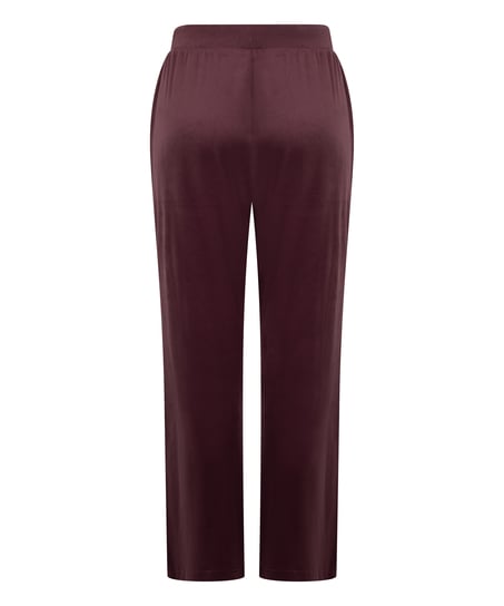 Velours Pyjama Pants, Red