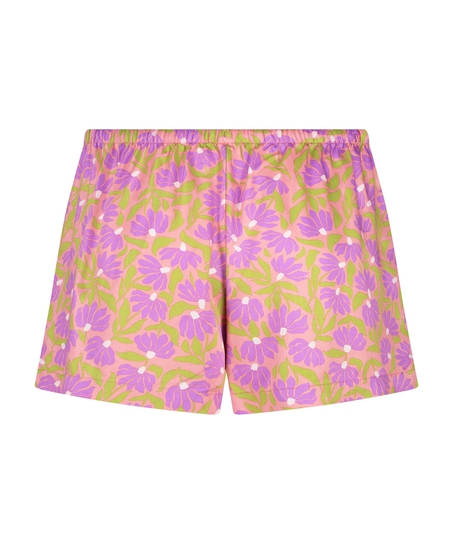 Satin pyjama shorts, Pink