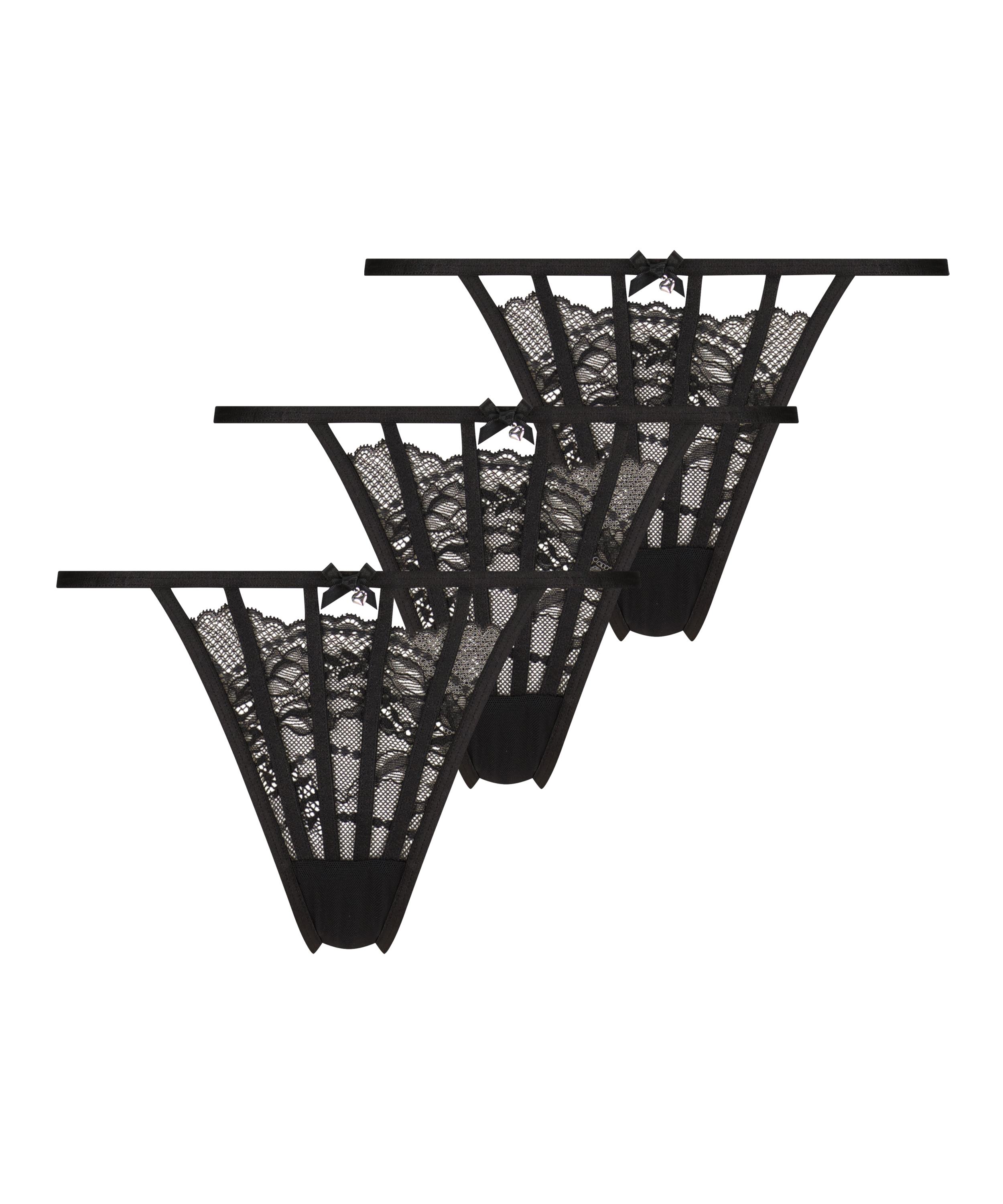 3-Pack Maxime Thong, Black, main