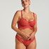 Arabella padded longline underwired bra, Red