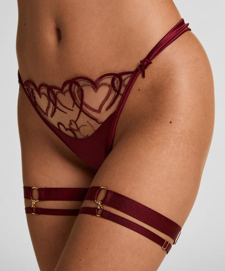 Elastic Leg Garters, Red