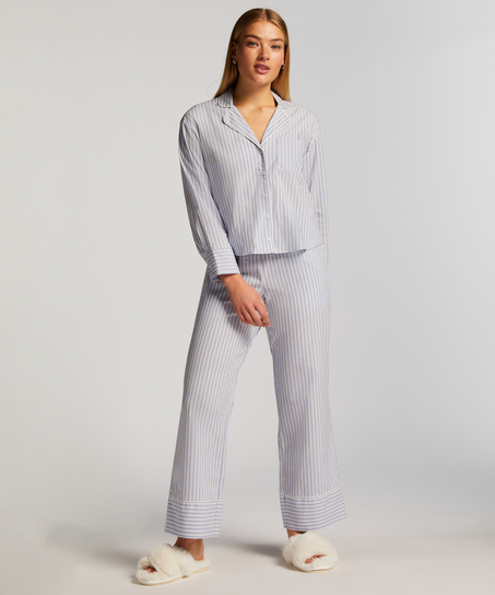 Long Sleeve Cotton Jacket, Blue