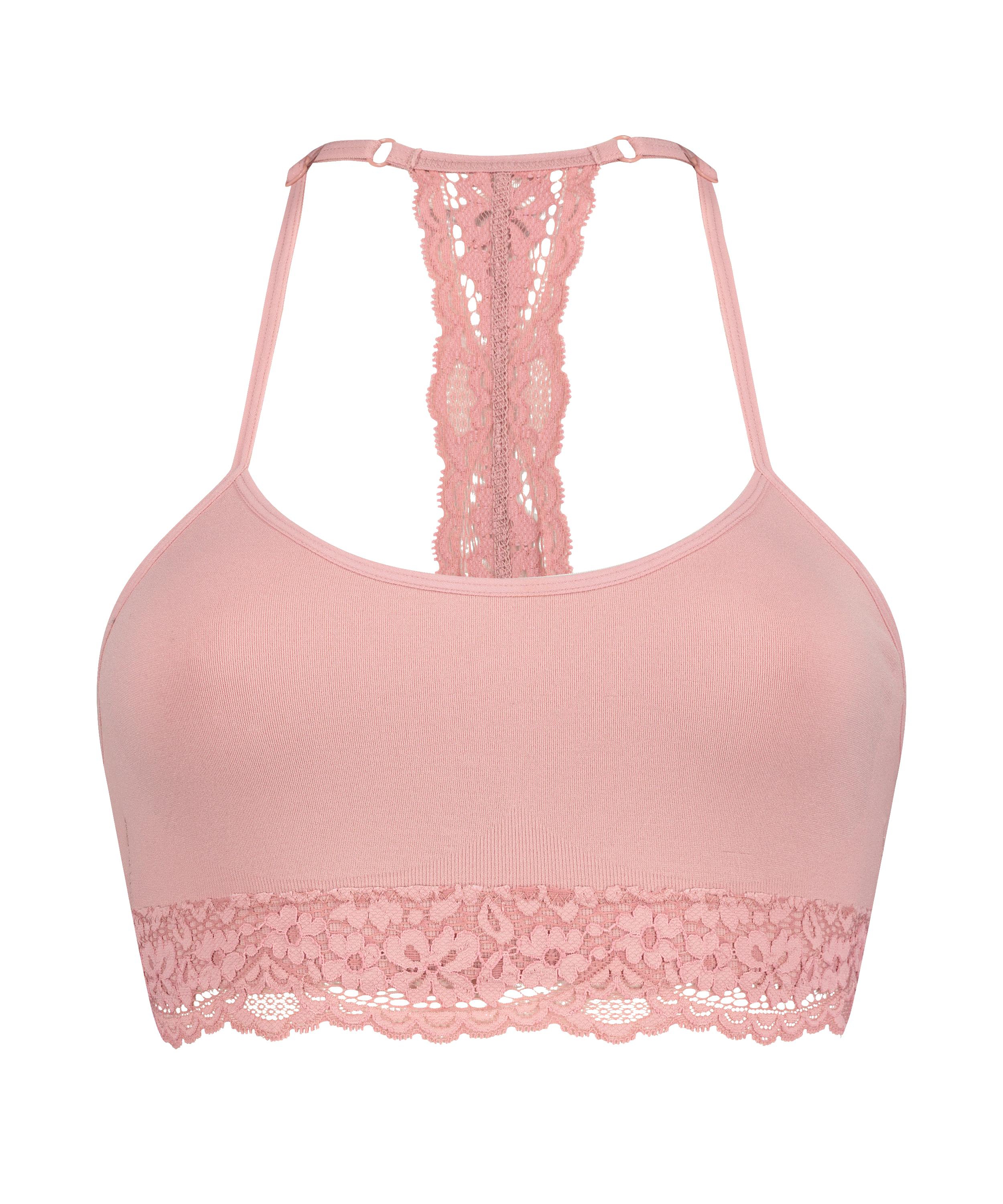 Marine seamless bralette, Pink, main