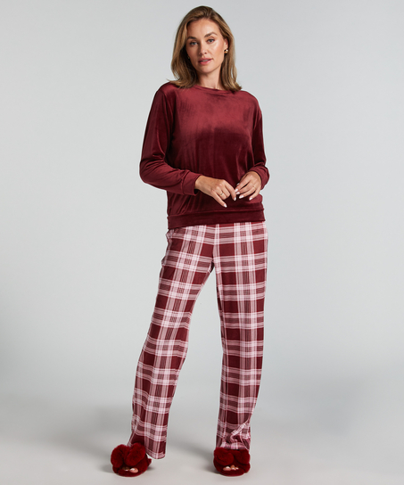 Velvet Pyjama Set, Purple