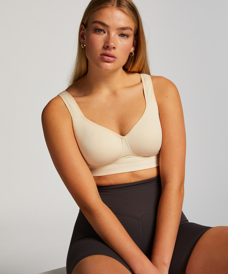 HKMX Sports bra The All Star Level 2, Beige