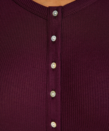 Long-Sleeved Pyjama Top, Purple