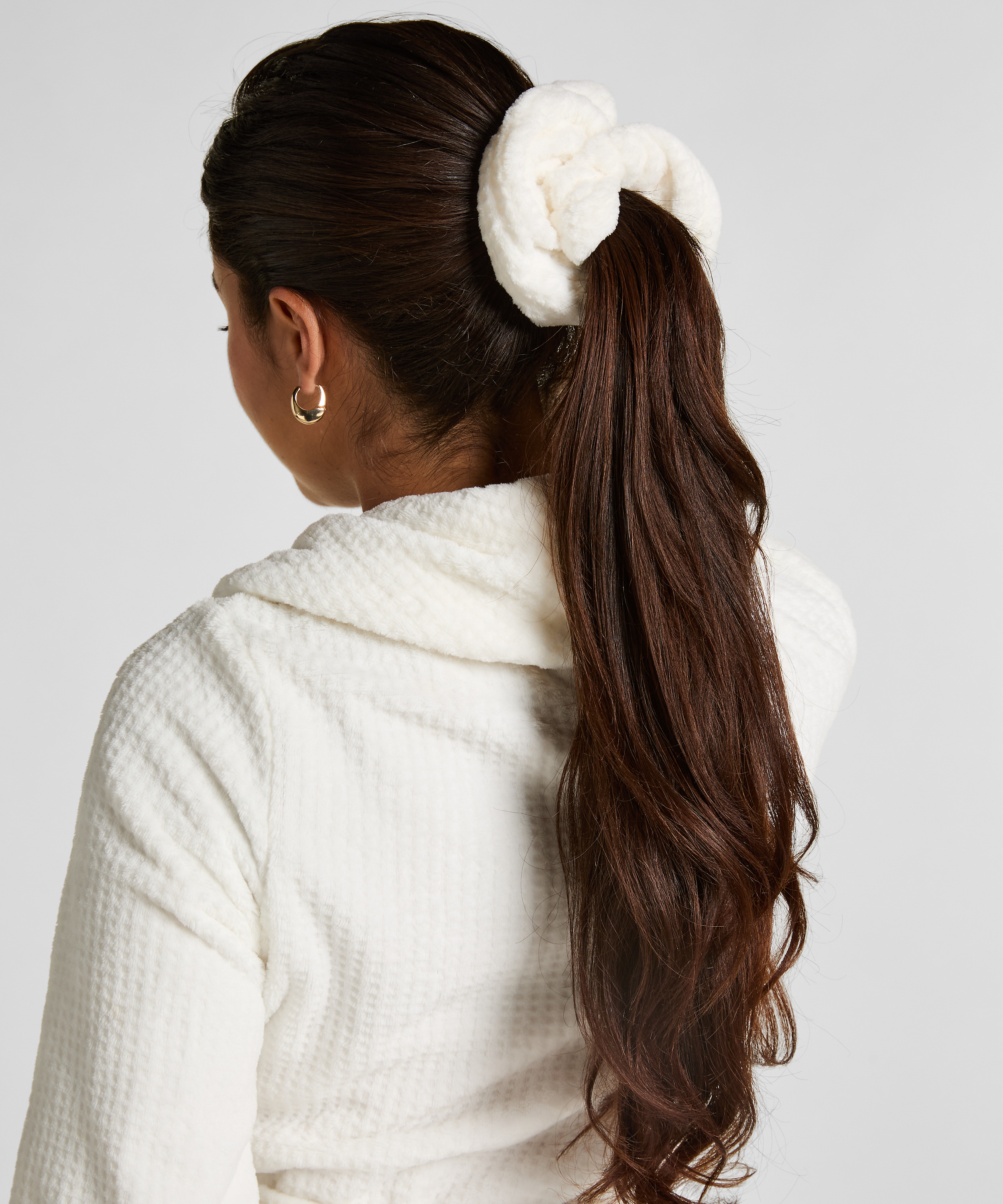 Headband and Scrunchie, White, main