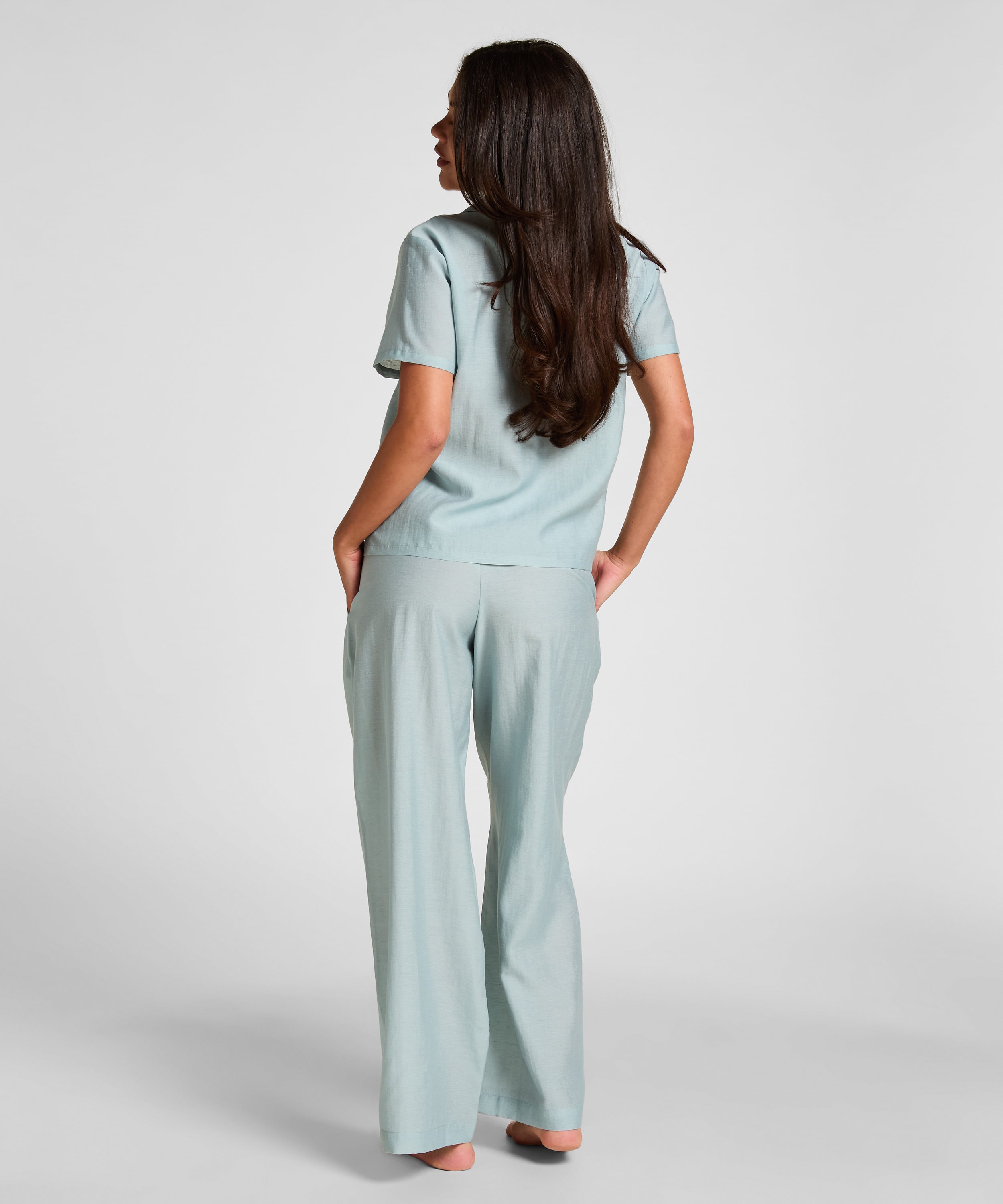 Pyjama Pant Crinkled, Blue, main
