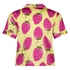 Satin Short-Sleeved Jacket, Yellow