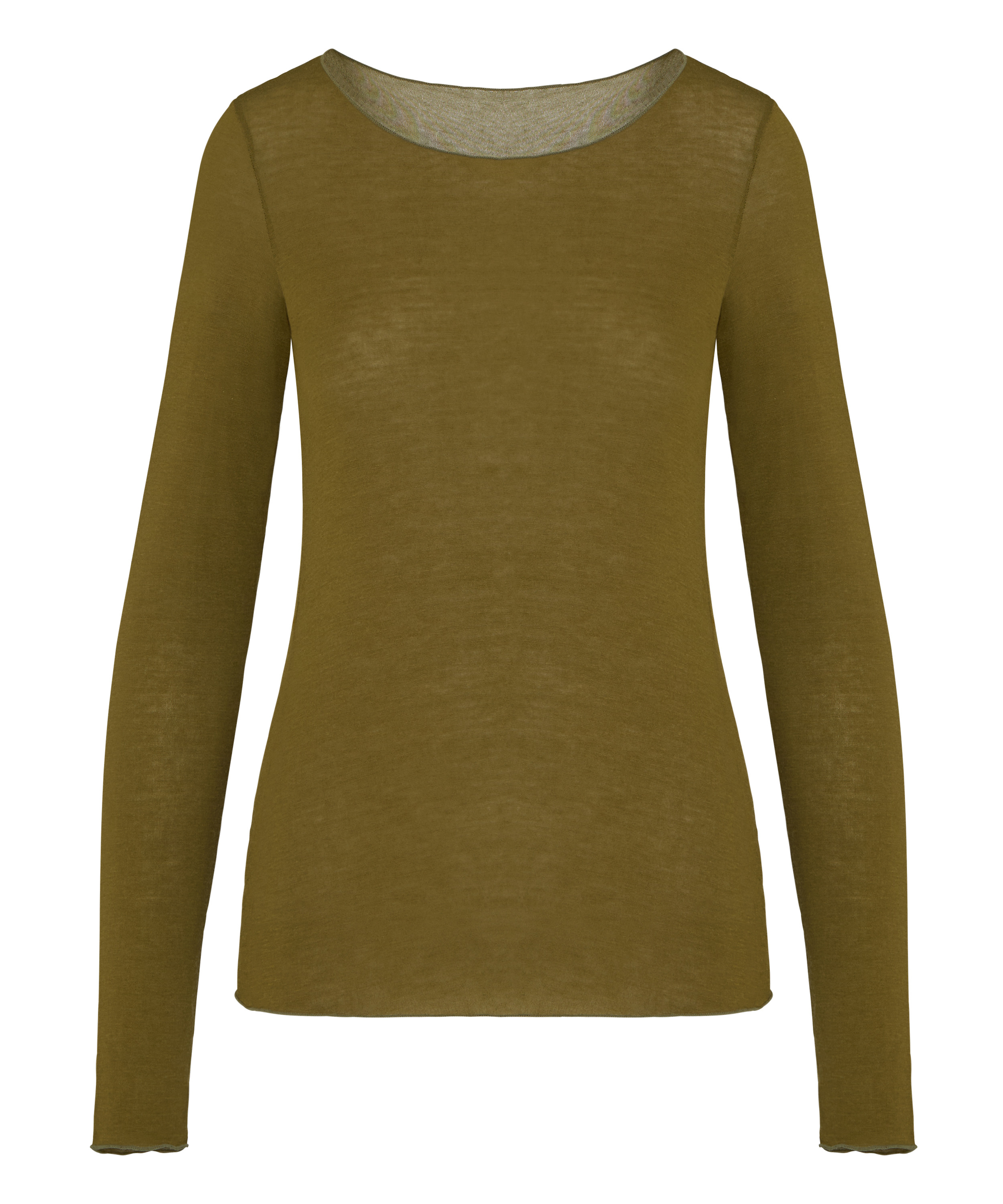 super soft Boatneck shirt with Cashmere, Green, main