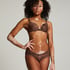 V-shaped Brazilian knickers mesh, Brown