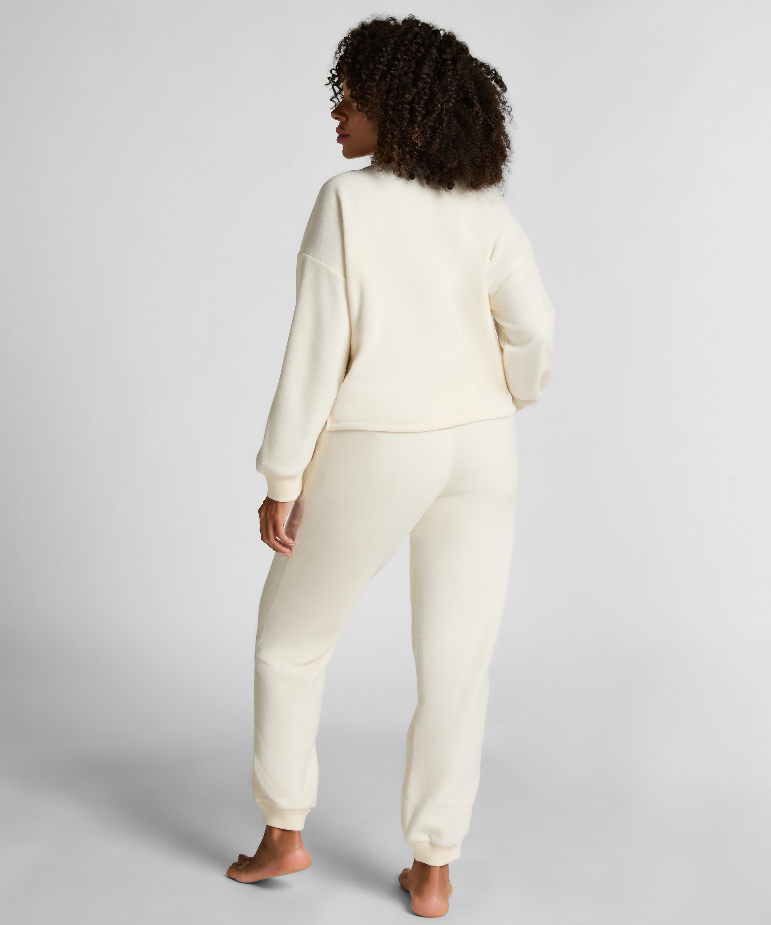 Jogger Sporty Fleece, White, main