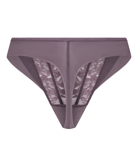 Malou Highleg Thong, Purple