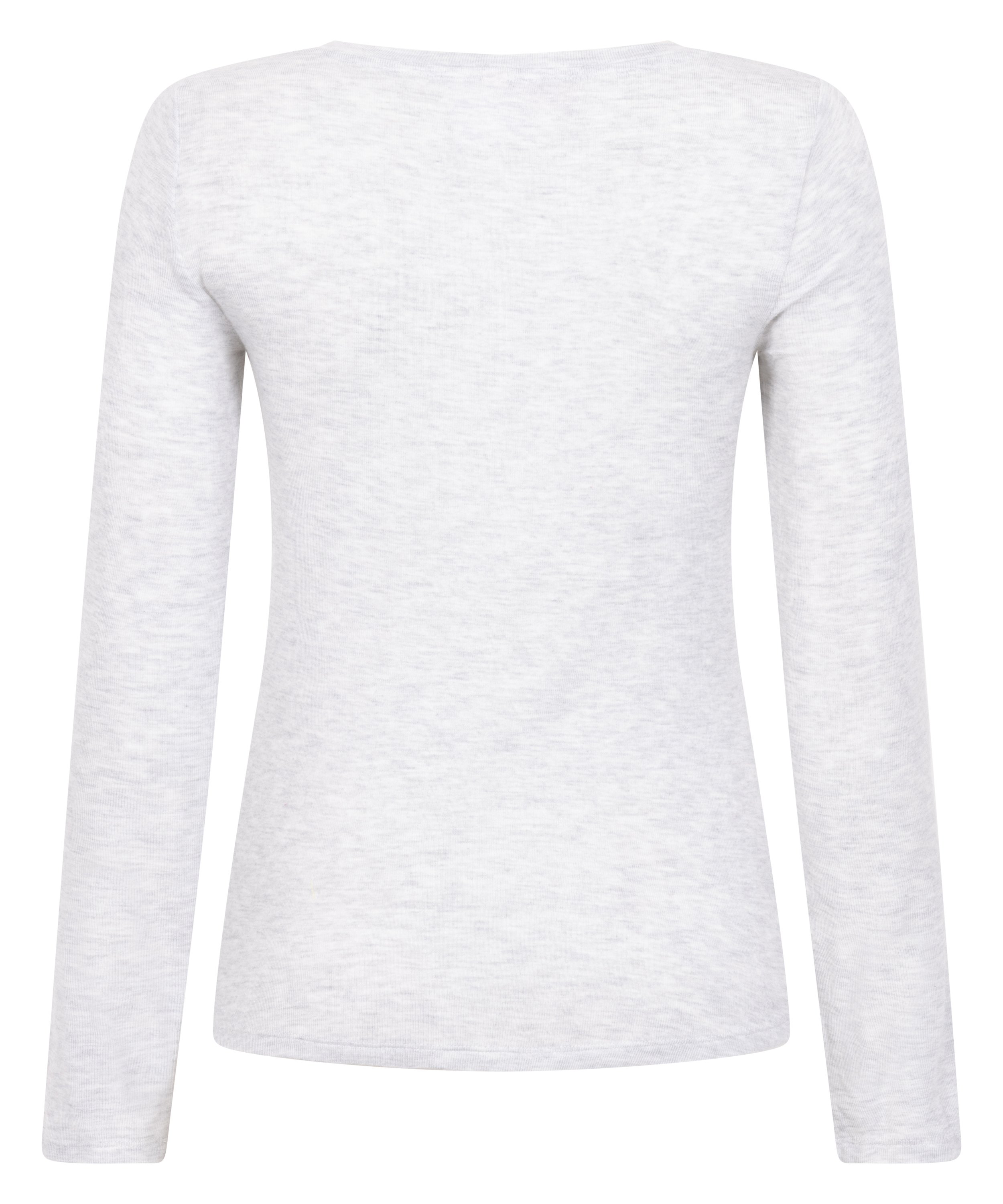 Long-Sleeved Pyjama Top, Gray, main