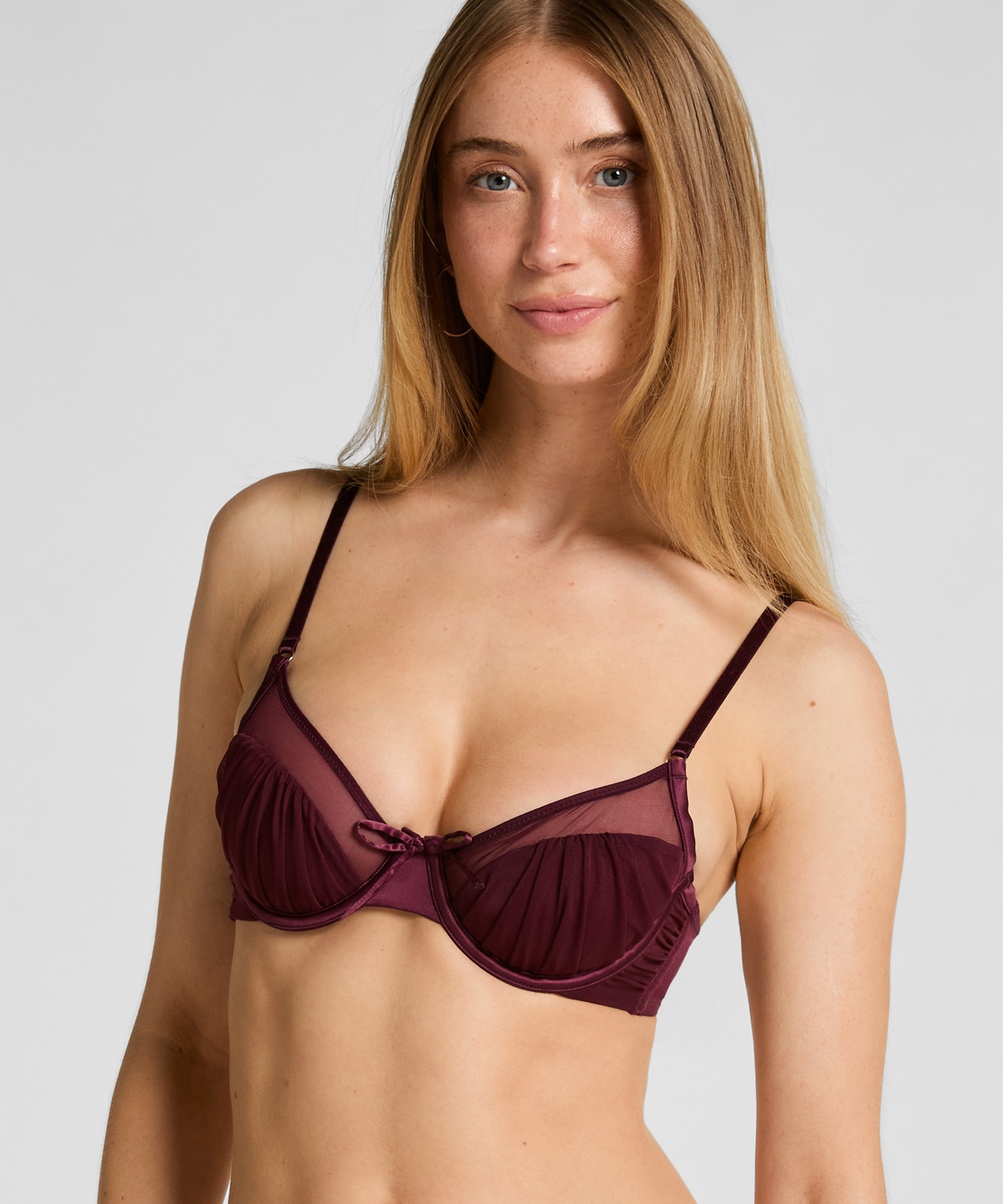 Dulce Non-Padded Underwired Bra, Purple, main